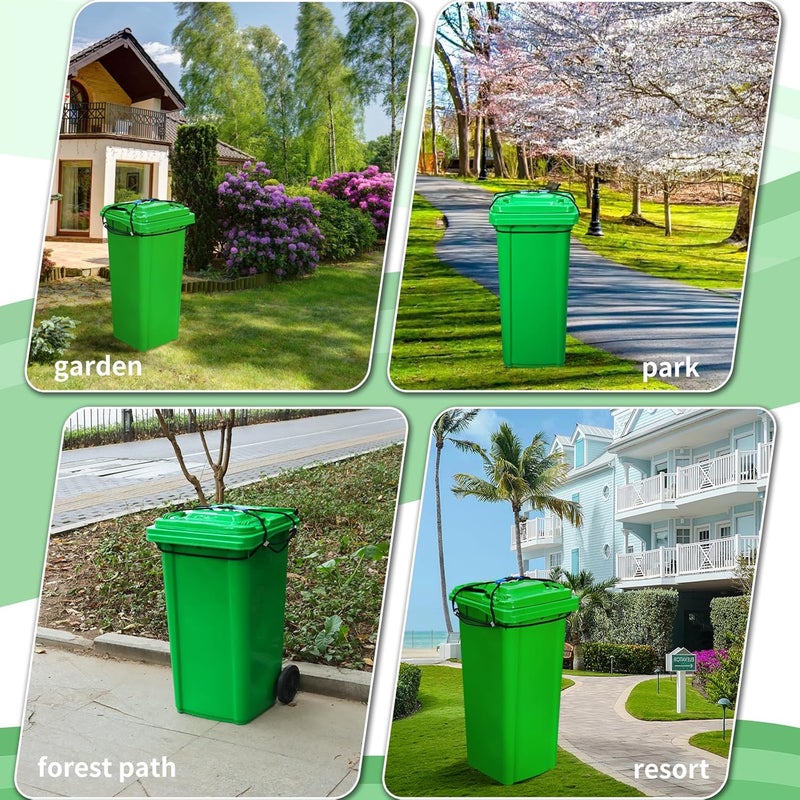Foxmox Trash Can Locks for Animals - 1PCS Garbage Can Lid Locks with Heavy Duty Bungee for Raccoons proof,Bears proof and Wind-Resistant for 40-50 Gallon Cans - Image 2